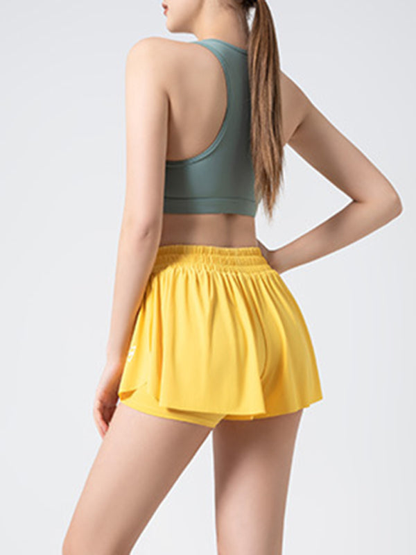 İki İşlevli Büyük Beden Spor Şort & Etek - Yoga, Koşu ve Fitness için